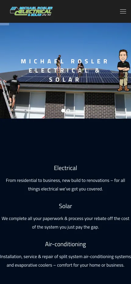 Mick Rosler Electrical & Solar mobile