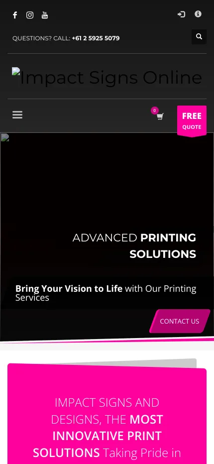 Impact Signs & Designs mobile