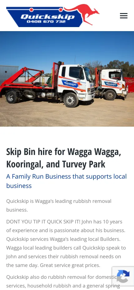 Quickskip Wagga mobile