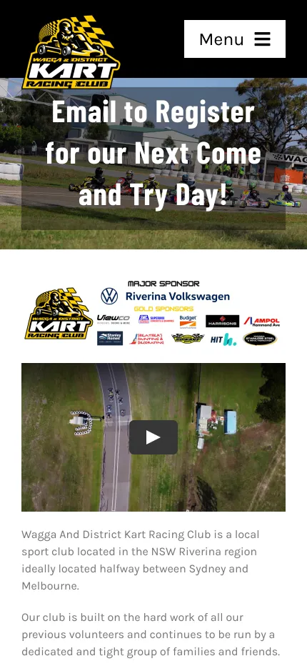 Wagga & District Kart Racing Club mobile